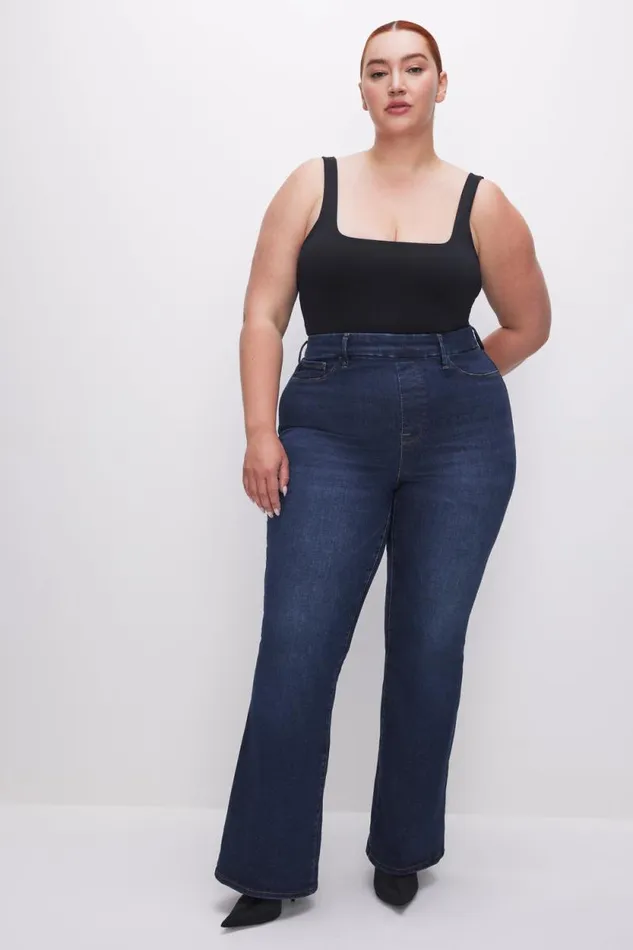 Women GOOD AMERICAN Jeans POWER STRETCH PULLON FLAREJEANS Indigo491