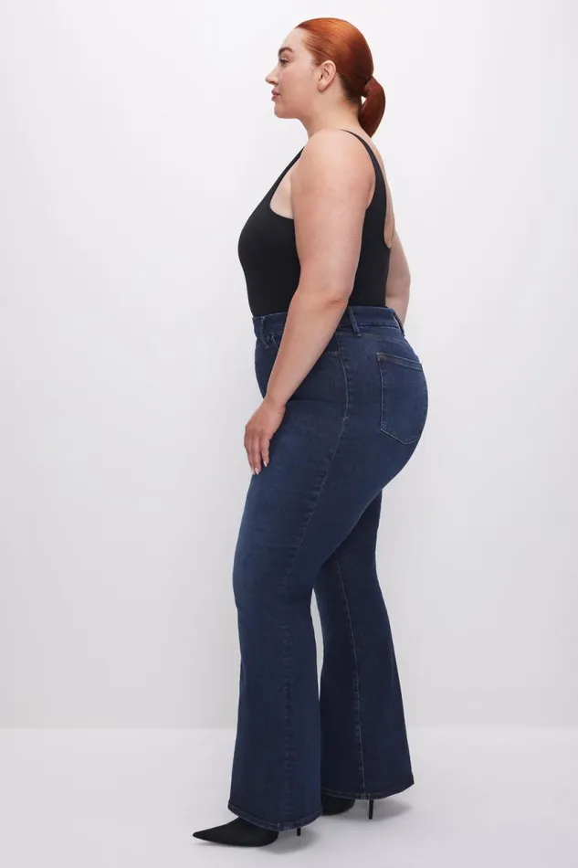 Women GOOD AMERICAN Jeans POWER STRETCH PULLON FLAREJEANS Indigo491