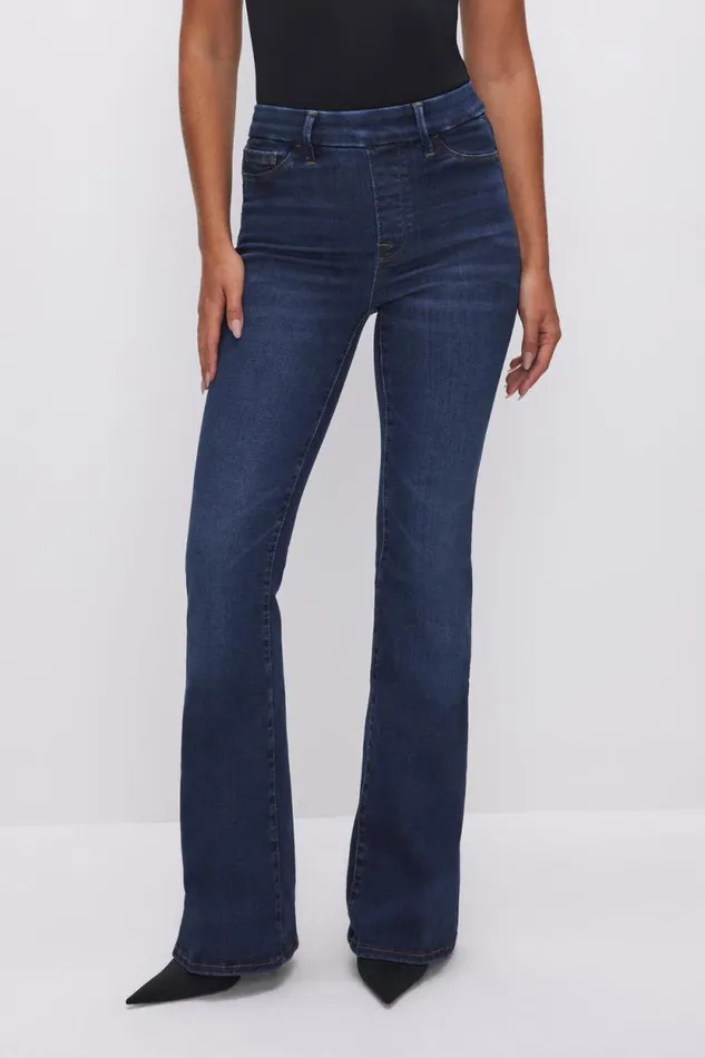 Women GOOD AMERICAN Jeans POWER STRETCH PULLON FLAREJEANS Indigo491