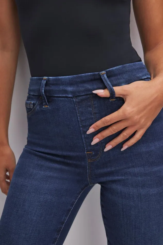 Women GOOD AMERICAN Jeans POWER STRETCH PULLON FLAREJEANS Indigo491