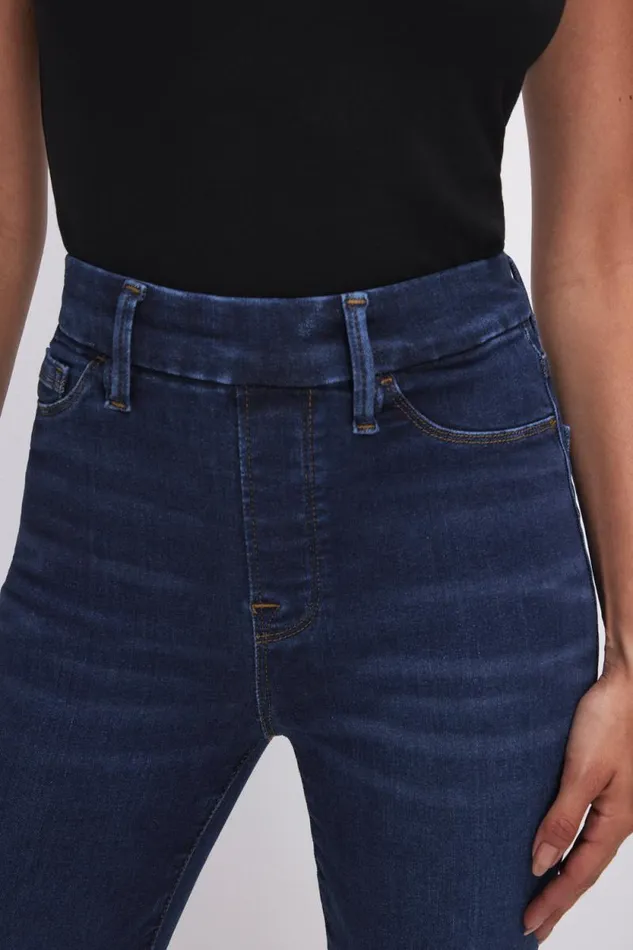 Women GOOD AMERICAN Jeans POWER STRETCH PULLON STRAIGHTJEANS Indigo491