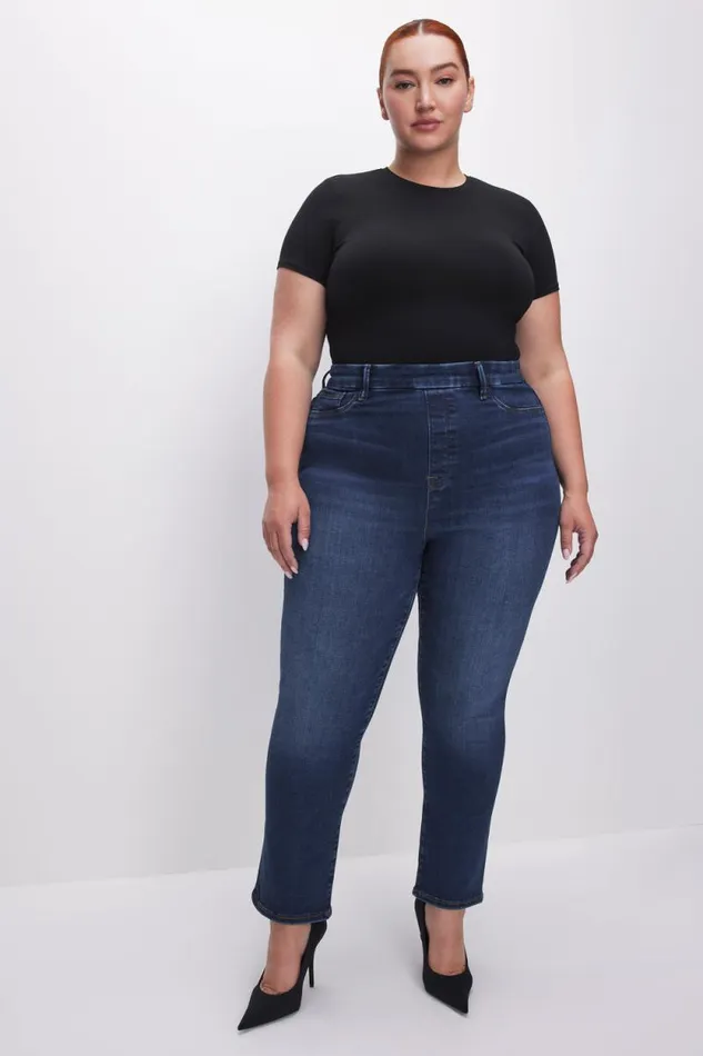Women GOOD AMERICAN Jeans POWER STRETCH PULLON STRAIGHTJEANS Indigo491