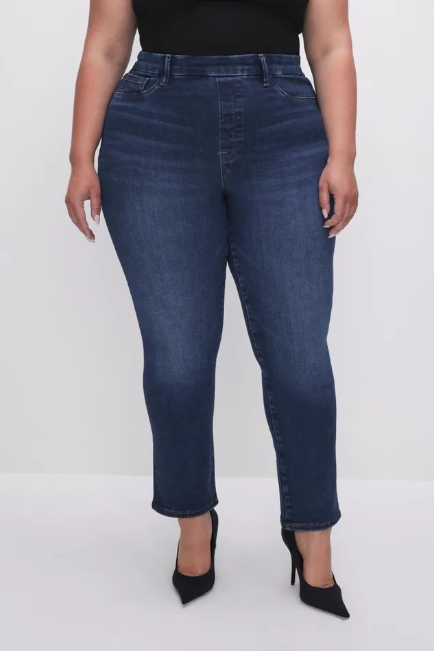 Women GOOD AMERICAN Jeans POWER STRETCH PULLON STRAIGHTJEANS Indigo491