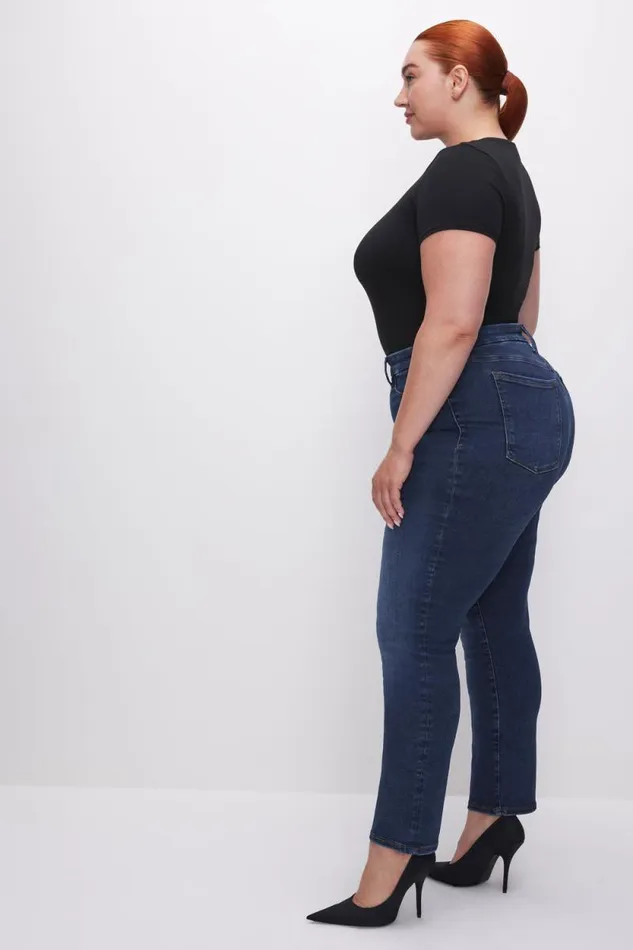 Women GOOD AMERICAN Jeans POWER STRETCH PULLON STRAIGHTJEANS Indigo491