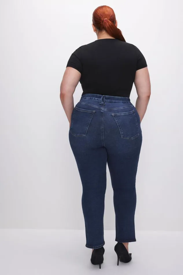 Women GOOD AMERICAN Jeans POWER STRETCH PULLON STRAIGHTJEANS Indigo491