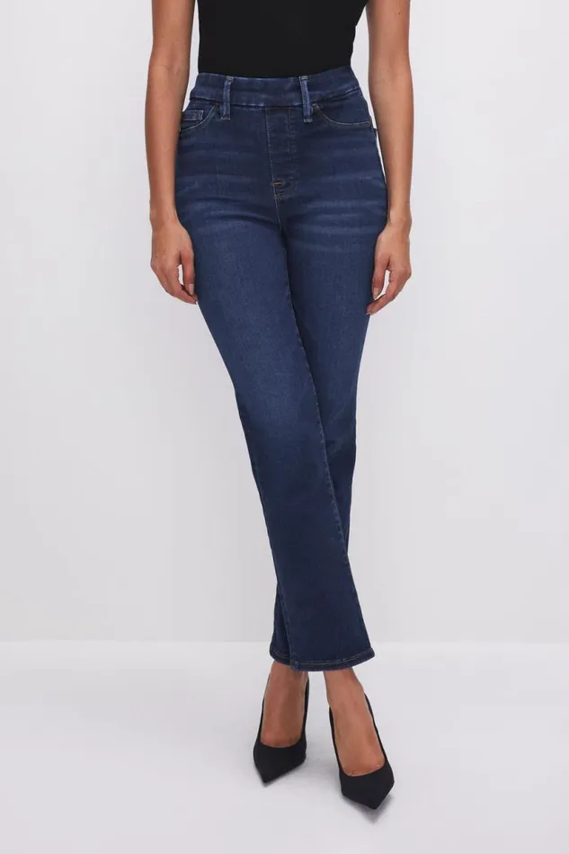 Women GOOD AMERICAN Jeans POWER STRETCH PULLON STRAIGHTJEANS Indigo491