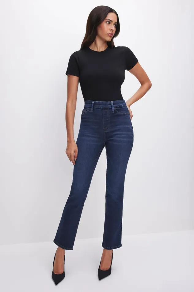 Women GOOD AMERICAN Jeans POWER STRETCH PULLON STRAIGHTJEANS Indigo491