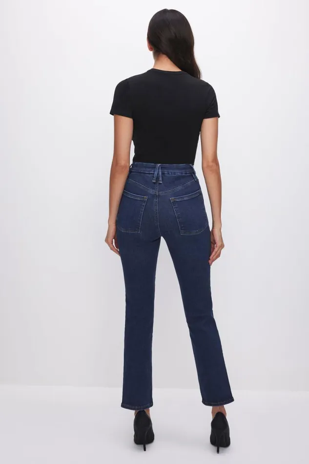 Women GOOD AMERICAN Jeans POWER STRETCH PULLON STRAIGHTJEANS Indigo491