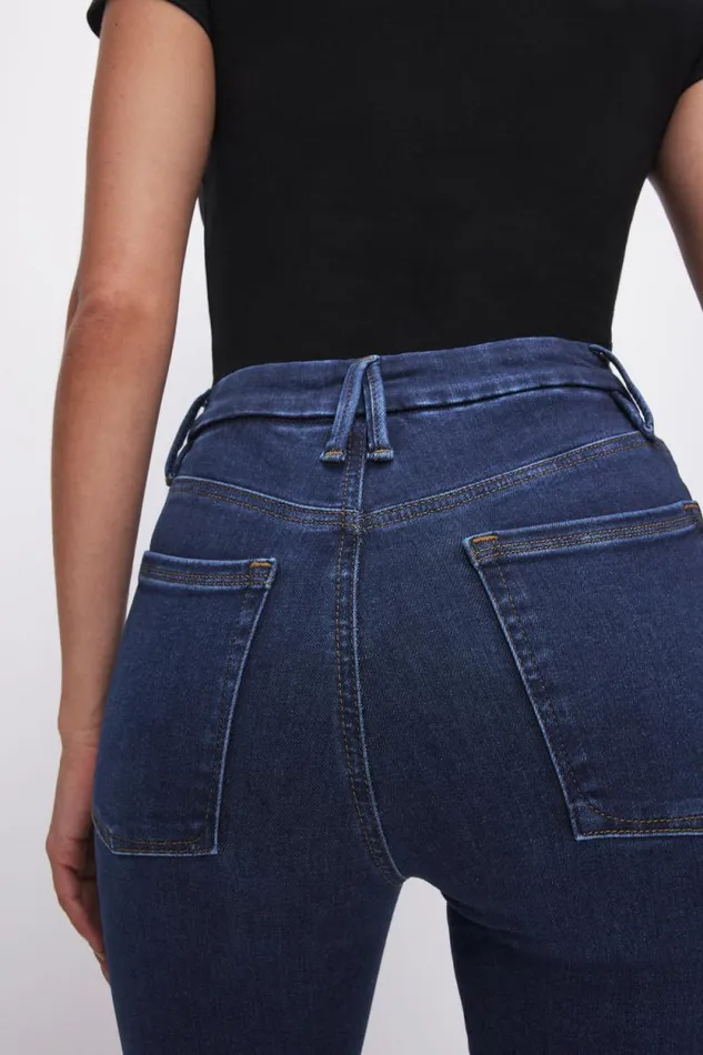 Women GOOD AMERICAN Jeans POWER STRETCH PULLON STRAIGHTJEANS Indigo491