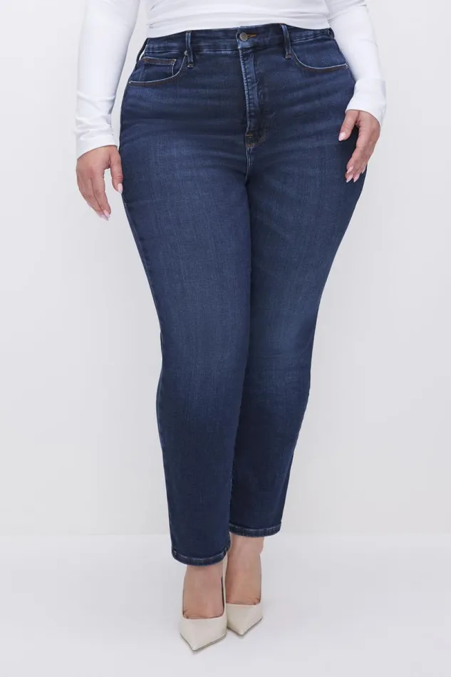 Women GOOD AMERICAN Jeans SOFTTECH GOOD CLASSIC SLIM STRAIGHTJEANS Indigo572