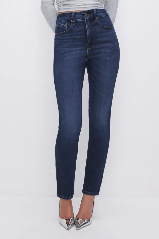 Women GOOD AMERICAN Jeans SOFTTECH GOOD CLASSIC SLIM STRAIGHTJEANS Indigo572