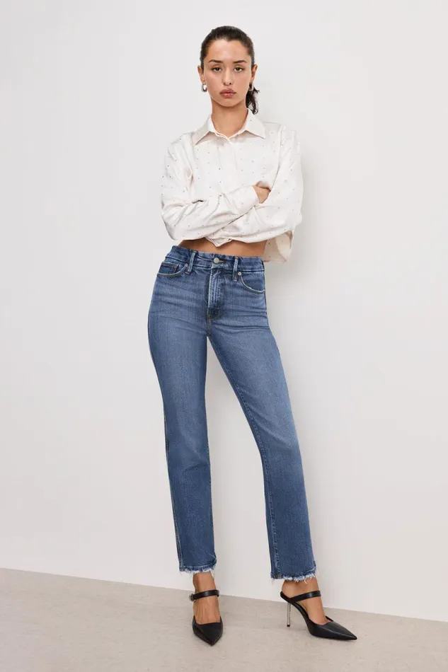 Women GOOD AMERICAN Jeans SOFTTECH GOOD CURVE STRAIGHTJEANS Indigo737