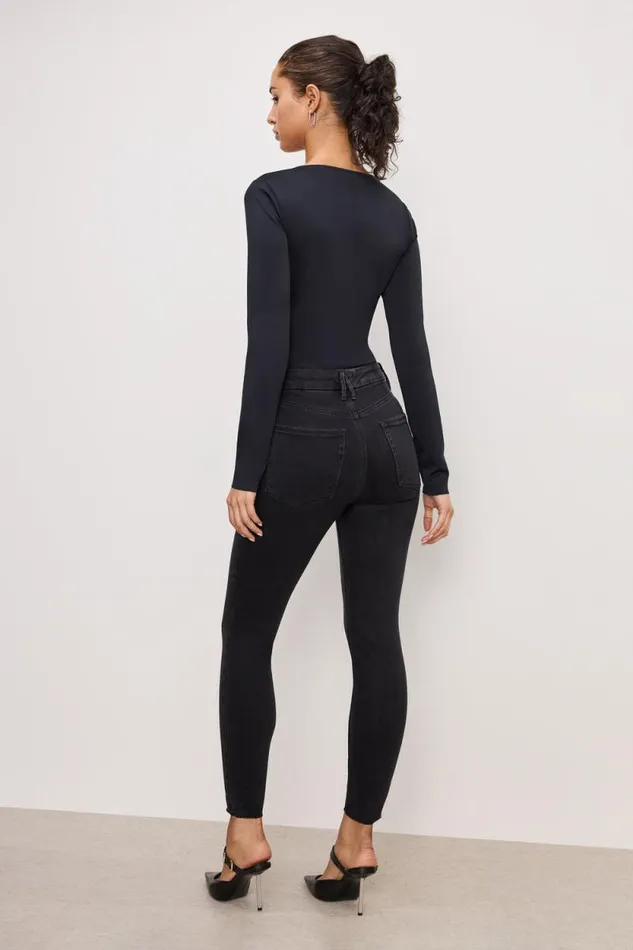 Women GOOD AMERICAN Jeans SOFTTECH GOOD WAIST SKINNYJEANS Black343