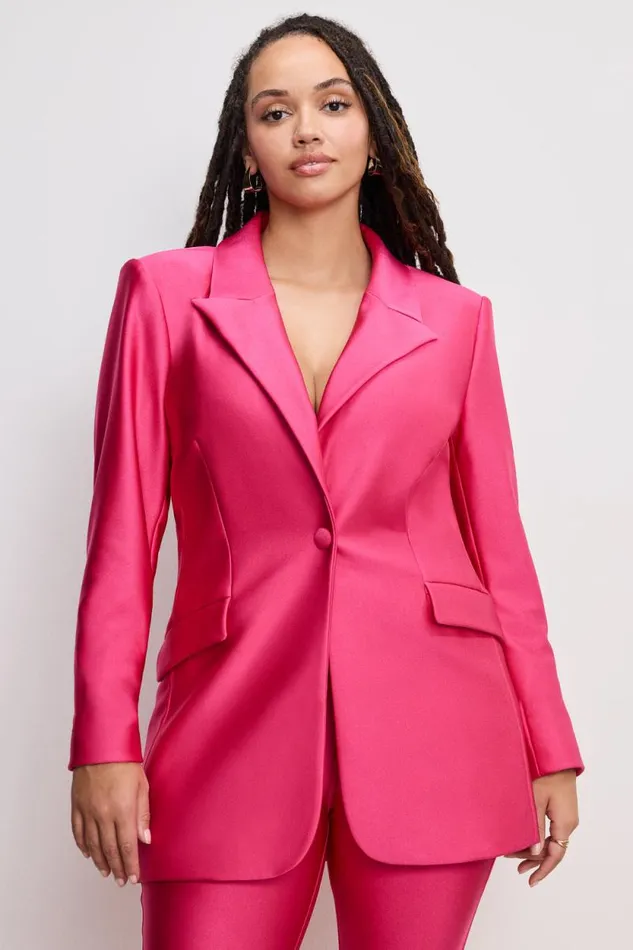 Women GOOD AMERICAN Outerwear COMPRESSION SHINE SCULPTEDBLAZER Ballerina Pink004