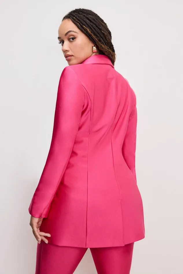 Women GOOD AMERICAN Outerwear COMPRESSION SHINE SCULPTEDBLAZER Ballerina Pink004