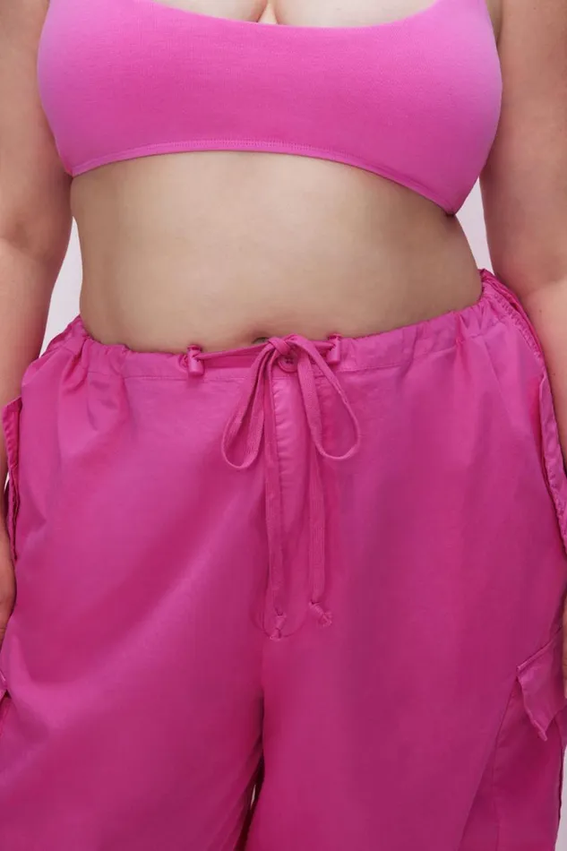 Women GOOD AMERICAN Pants PARACHUTEPANTS Malibu Pink002