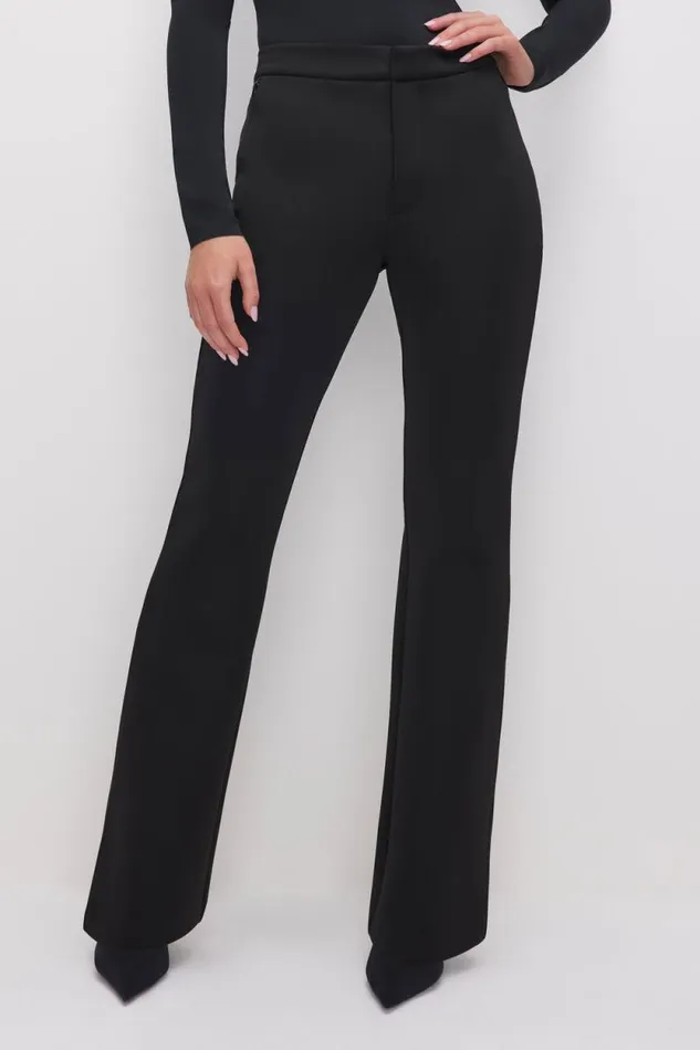 Women GOOD AMERICAN Pants SCUBA BOSS STRAIGHTTROUSER Black001