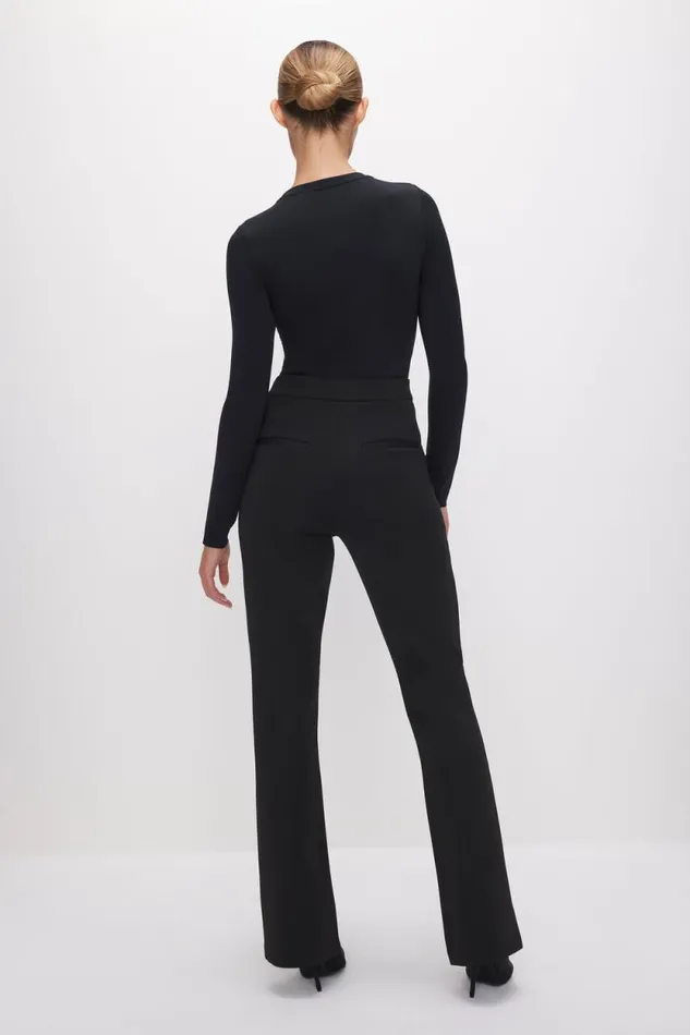 Women GOOD AMERICAN Pants SCUBA BOSS STRAIGHTTROUSER Black001 Women GOOD AMERICAN Pants SCUBA BOSS STRAIGHTTROUSER Black001
