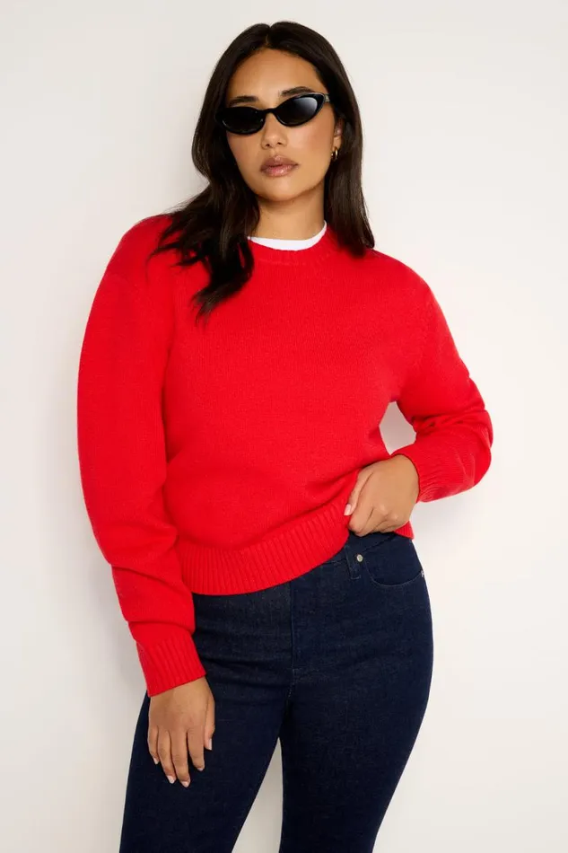 Women GOOD AMERICAN Sweaters COZYCREWNECK Grenadine003