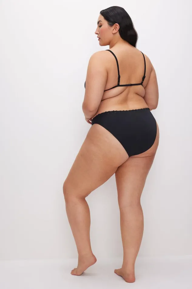 Women GOOD AMERICAN Swim WHIP STITCH COMPRESSION BIKINIBRIEF Black001