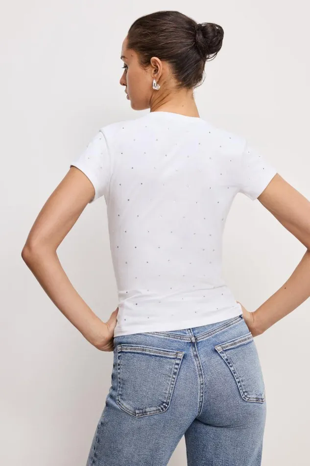 Women GOOD AMERICAN Tops CRYSTAL BABYTEE White001