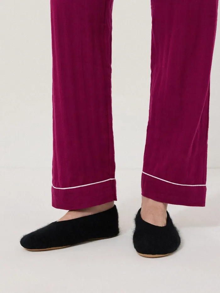 Women Halo Cashmere Slipper Black Jigsaw Pyjamas and Loungewear