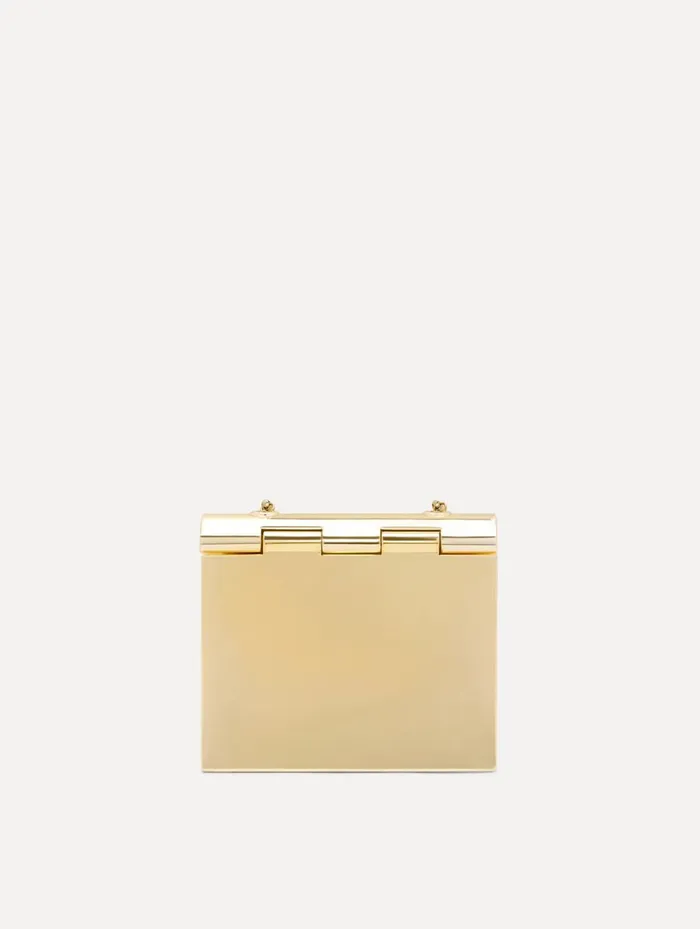 Women Handbags Oscar De La Renta 3D Printed Nano TRO Bag Gold