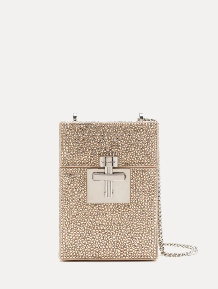 Women Handbags Oscar De La Renta Crystal Pav Alibi Cube Champagne