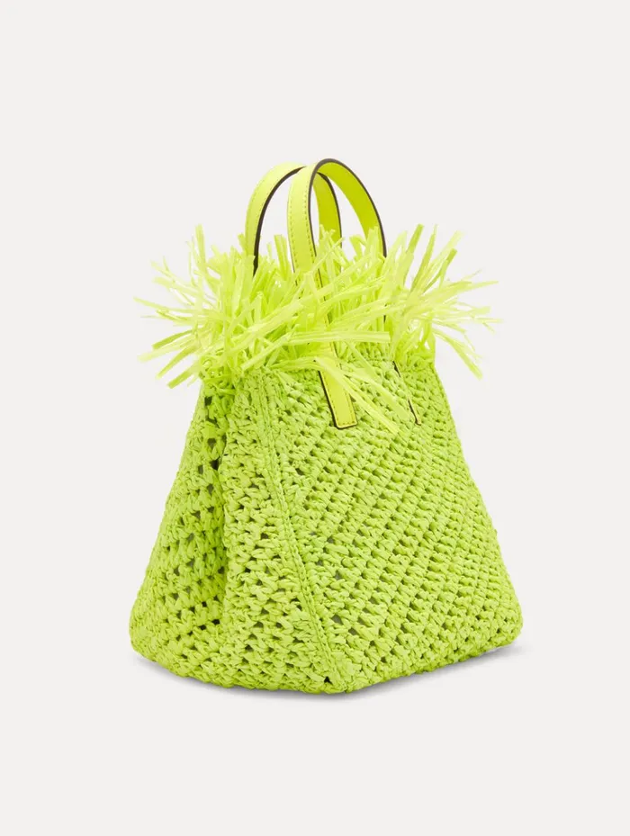 Women Handbags Oscar De La Renta Small Raffia Crochet Square Tote Citrine Women Handbags Oscar De La Renta Small Raffia Crochet Square Tote Citrine