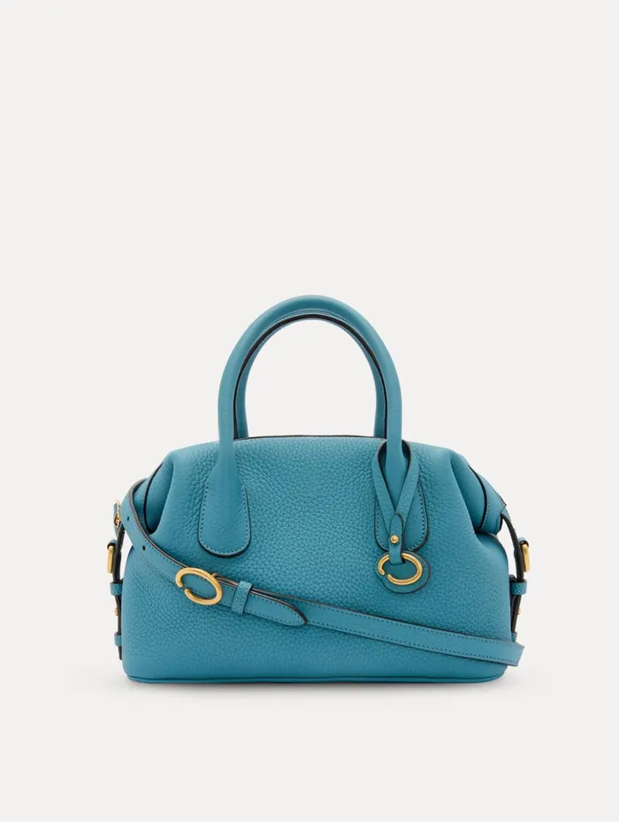 Women Handbags Oscar De La Renta The Mini Dahlia Denim Blue