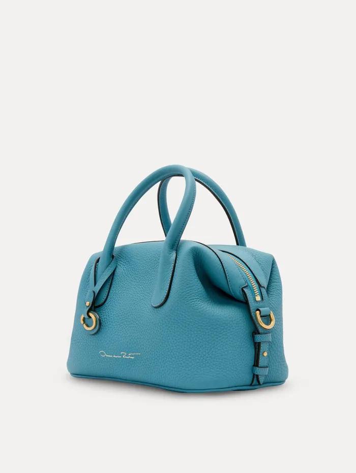 Women Handbags Oscar De La Renta The Mini Dahlia Denim Blue Women Handbags Oscar De La Renta The Mini Dahlia Denim Blue
