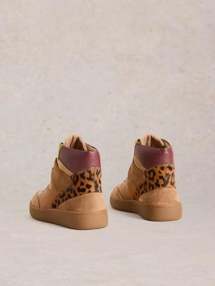 Women Harriet Mid Top Trainer Brown Multi White Stuff Shoes Women Harriet Mid Top Trainer Brown Multi White Stuff Shoes