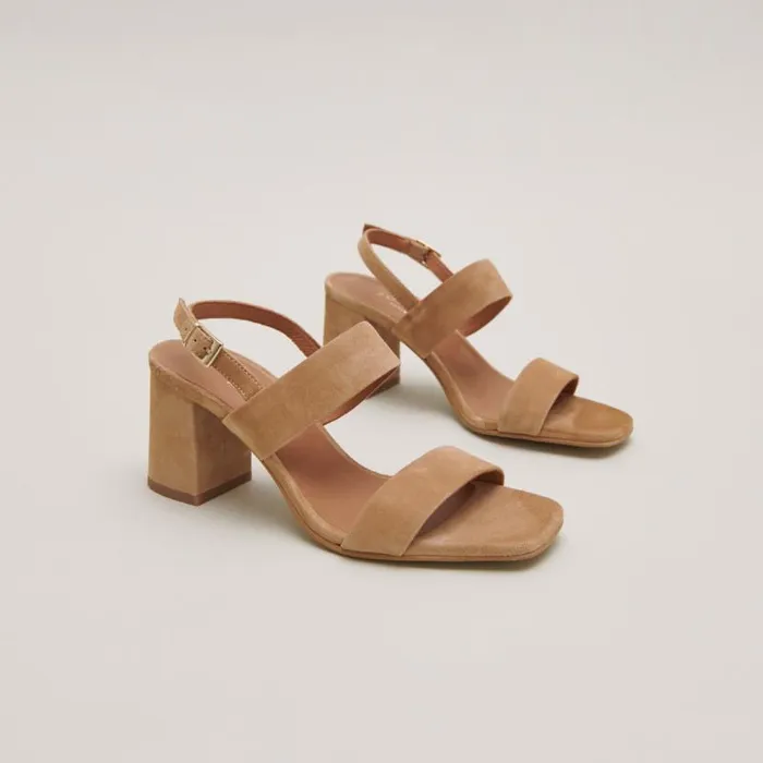 Women Heeled Sandals Camel JONAK Sandals