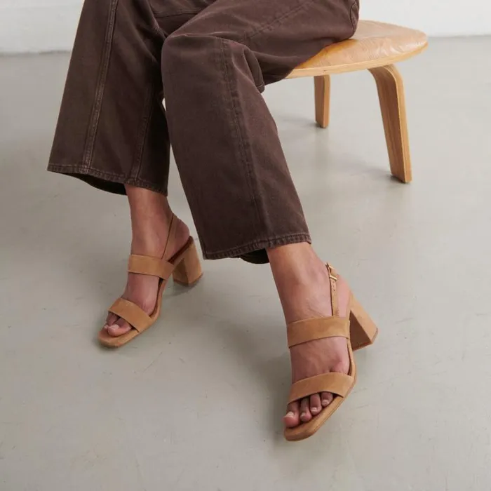 Women Heeled Sandals Camel JONAK Sandals