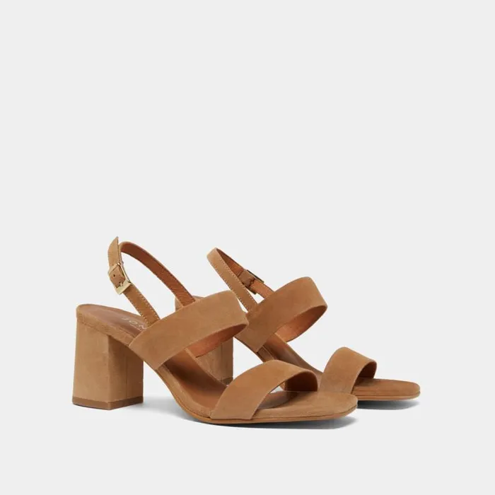 Women Heeled Sandals Camel JONAK Sandals