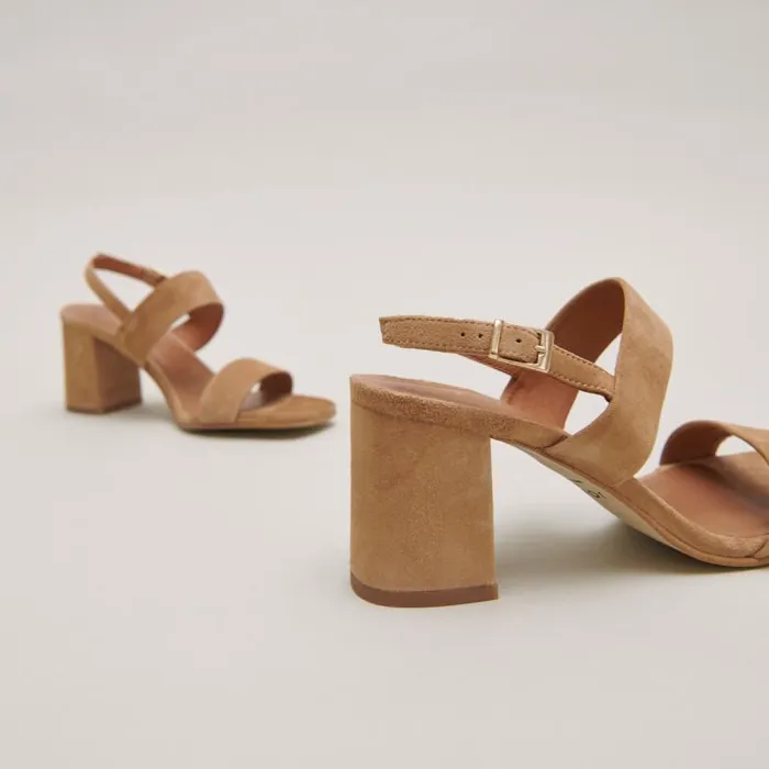 Women Heeled Sandals Camel JONAK Sandals
