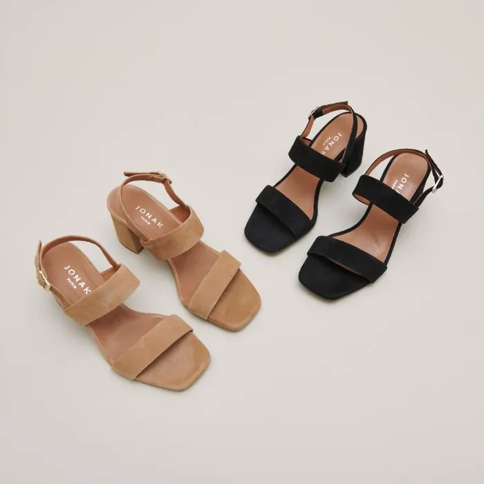 Women Heeled Sandals Camel JONAK Sandals