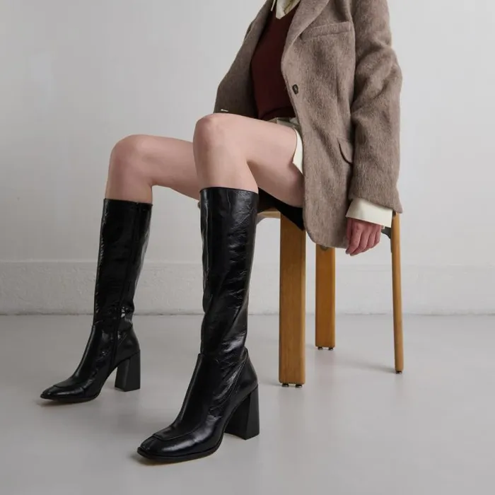 Women High Boots Black JONAK Boots Thighhigh Boots