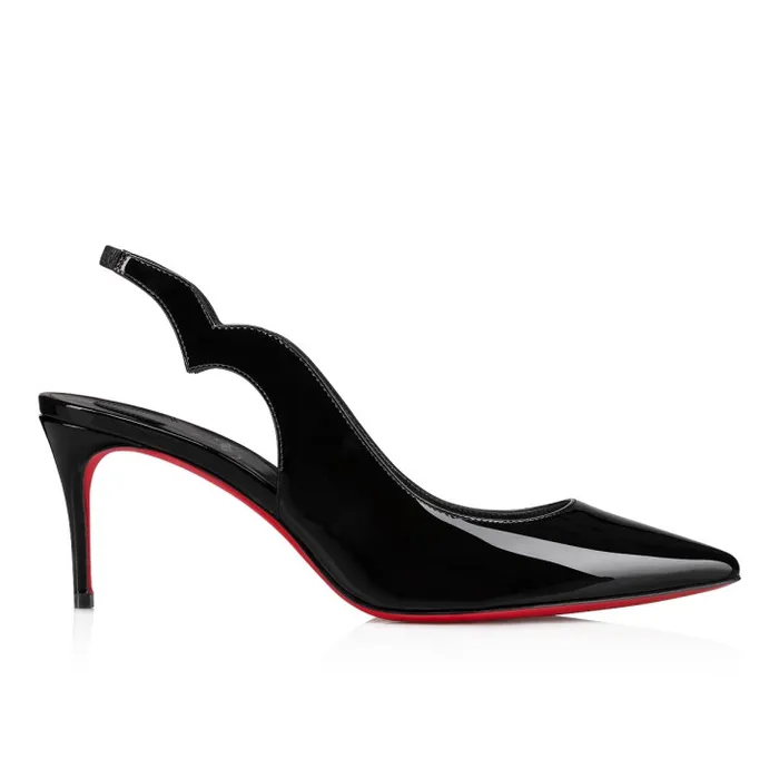 Women Hot Chick Sling 70 Mm Sling Back Pumps 8211 Patent Leather 8211 Black Christian Louboutin Pumps