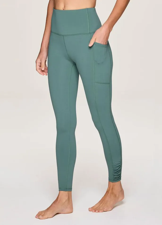 Women In Renewal Ruched Legging Sea Green RBX Active Leggings