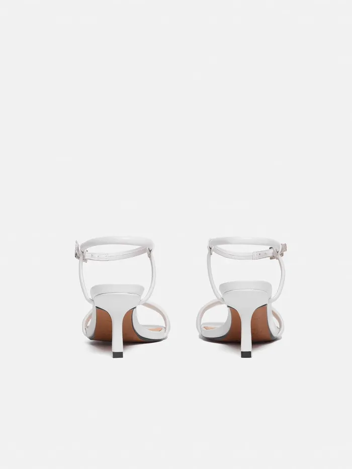 Women Iris Heel White Jigsaw Party