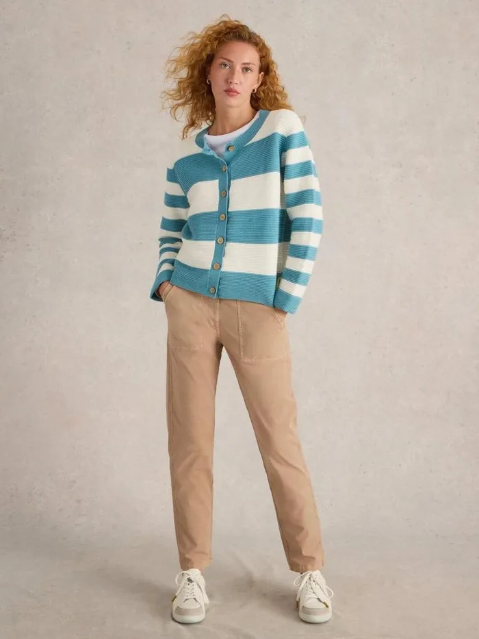 Women JANA CARDI Blue Multi White Stuff Knitwear