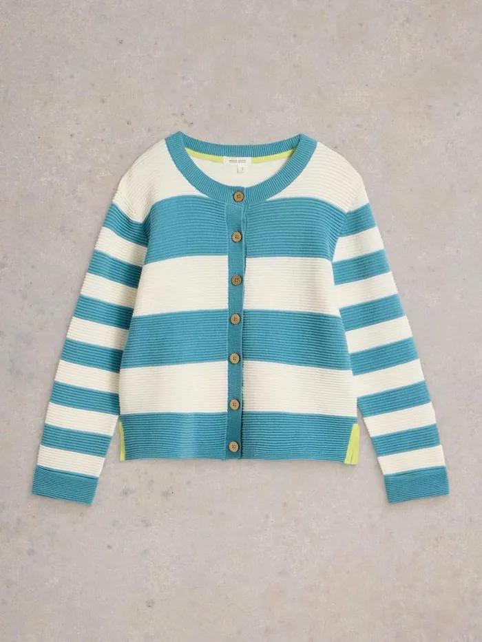 Women JANA CARDI Blue Multi White Stuff Knitwear