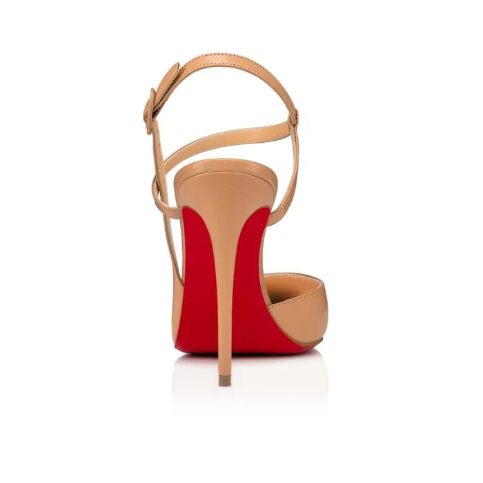 Women Jenlove 100 Mm Strappy Pumps 8211 Leather 8211 Blush Christian Louboutin Pumps