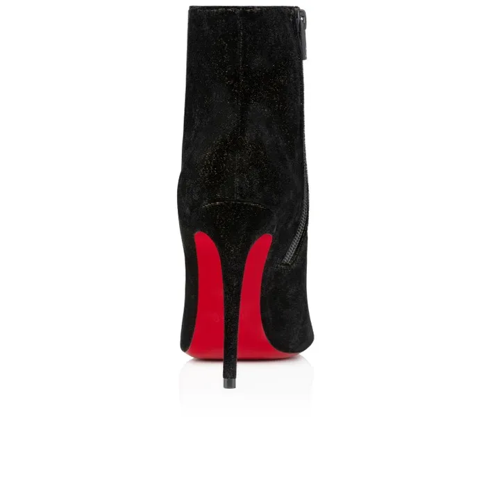 Women Kate Max Booty 100 Mm Low Boots 8211 Velvet D039Or 8211 Black Christian Louboutin Boots