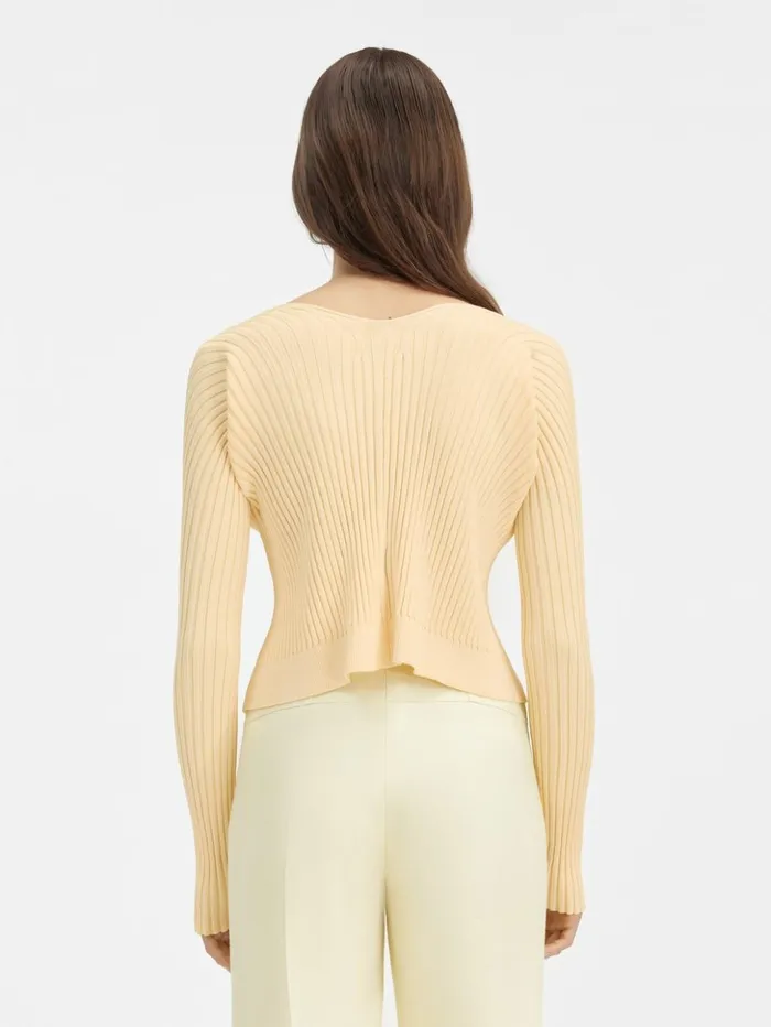 Women Knits JACQUEMUS The Long Pral Knit Light Yellow Women Knits JACQUEMUS The Long Pral Knit Light Yellow