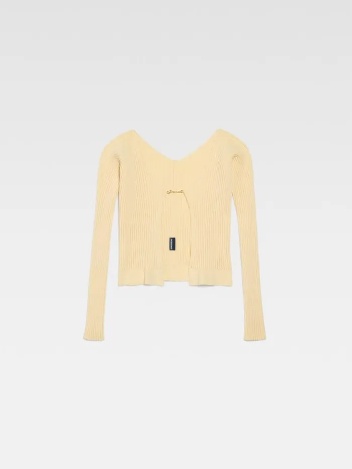 Women Knits JACQUEMUS The Long Pral Knit Light Yellow Women Knits JACQUEMUS The Long Pral Knit Light Yellow