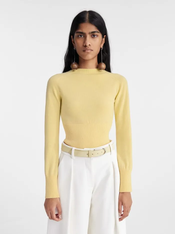 Women Knits JACQUEMUS The Soglia Knit Light Yellow