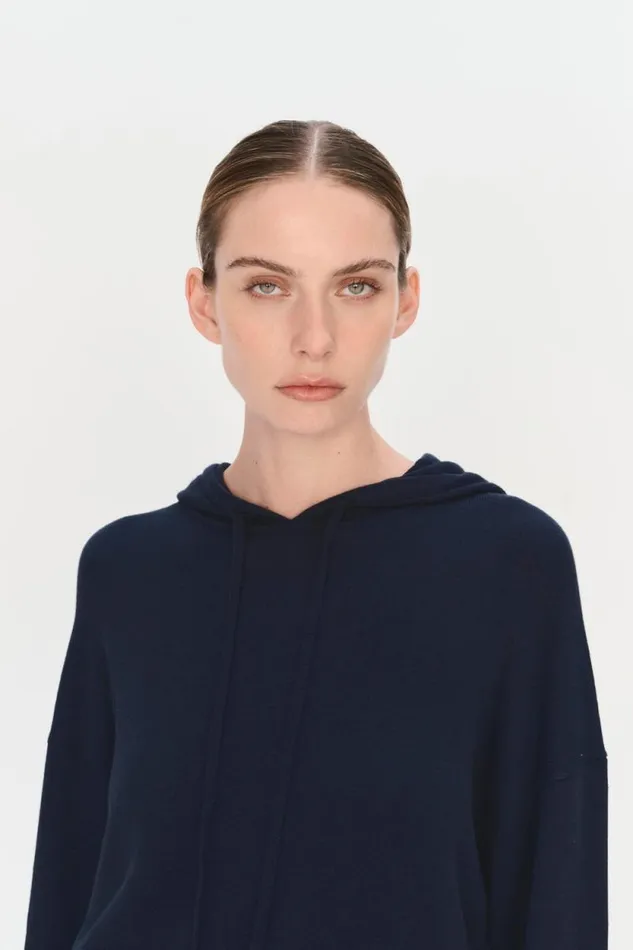 Women Knitwear Jonathan Simkhai Hoodie Blue Hoodie Women Knitwear Jonathan Simkhai Hoodie Blue Hoodie