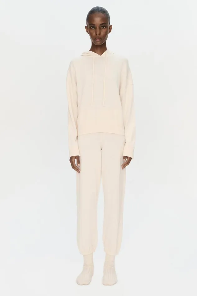 Women Knitwear Jonathan Simkhai Hoodie Ivory Hoodie